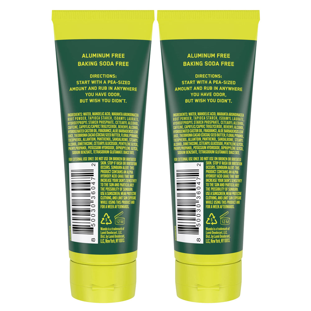 Mando whole body deodorant invisible cream close-up showing smooth application