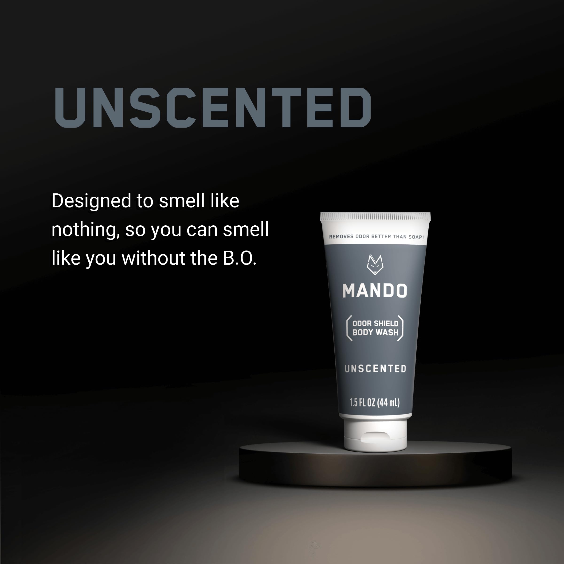 Mando odor-control graphic illustrating 24-hour freshness potential.