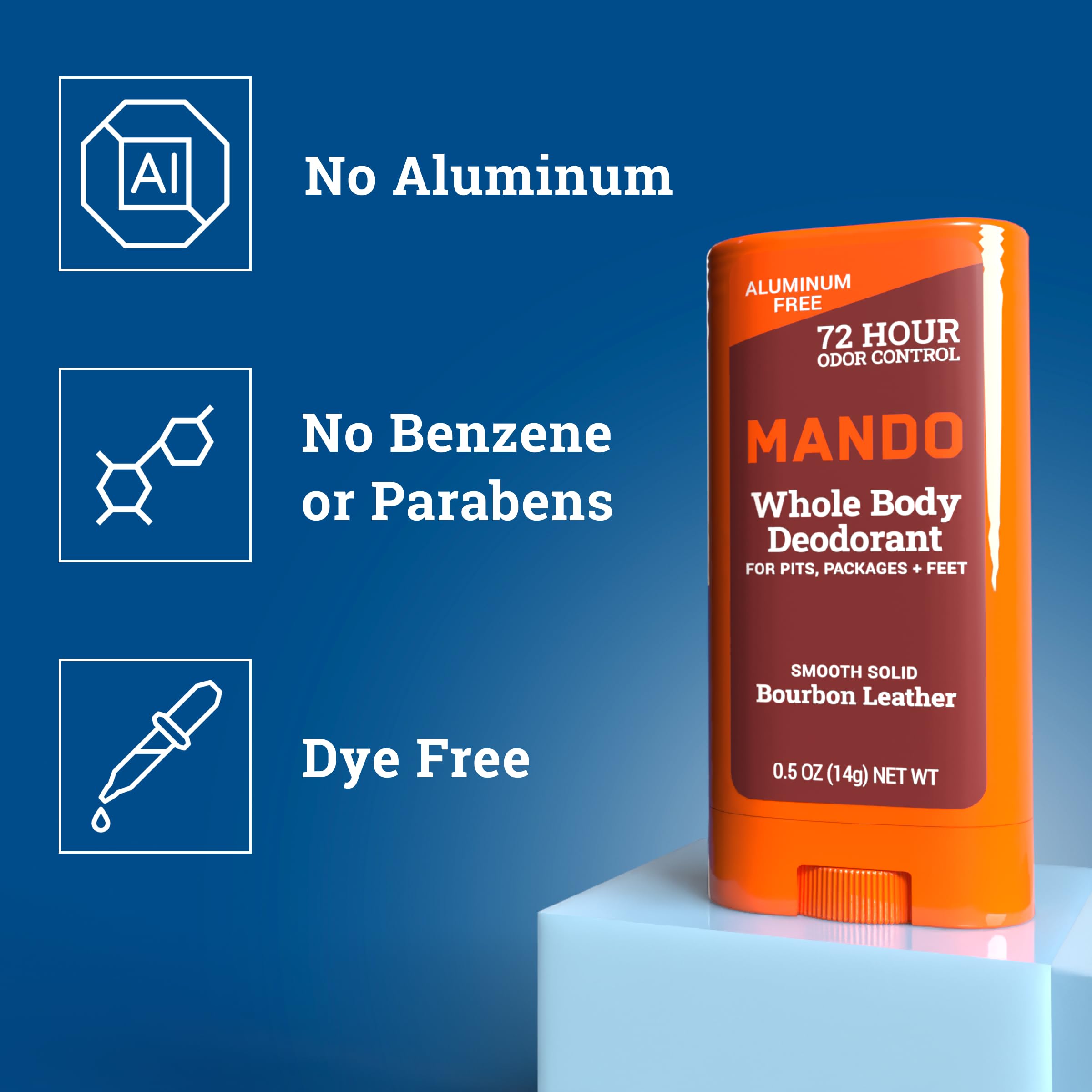 Mando mini stick travel-size with easy application on the move.