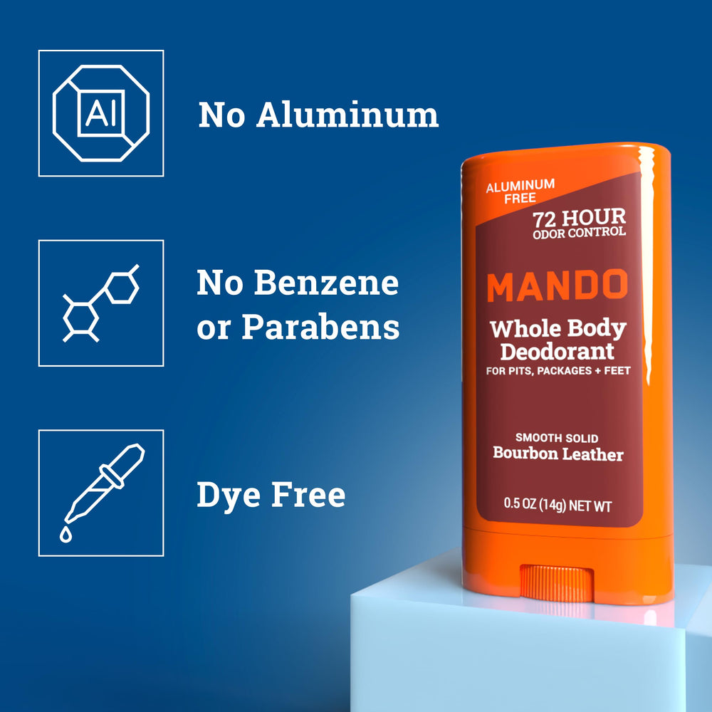 Mando mini stick travel-size with easy application on the move.