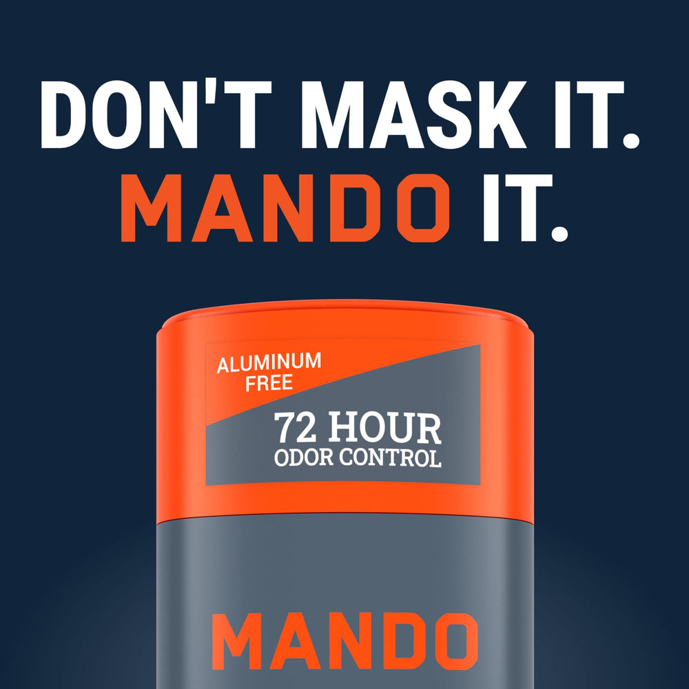 Mando hypoallergenic skin-safe formula highlighted on packaging.