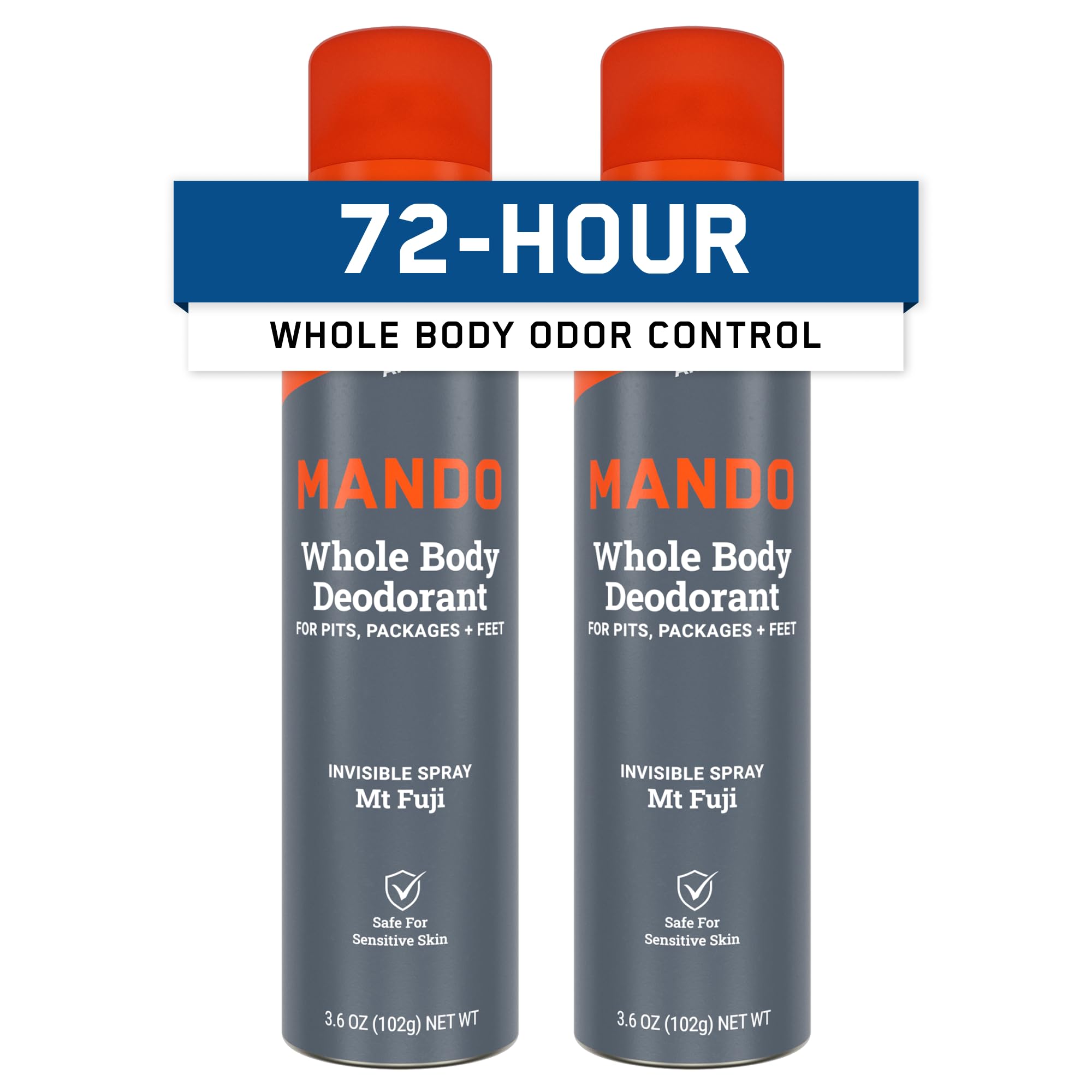 Mando Mt Fuji invisible spray bottle shown for all-day odor control.