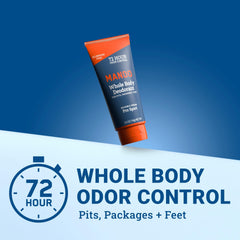 Mando odor control claim graphic indicating 72-hour protection.
