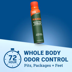 Mando 72-hour odor-control spray protects during active days