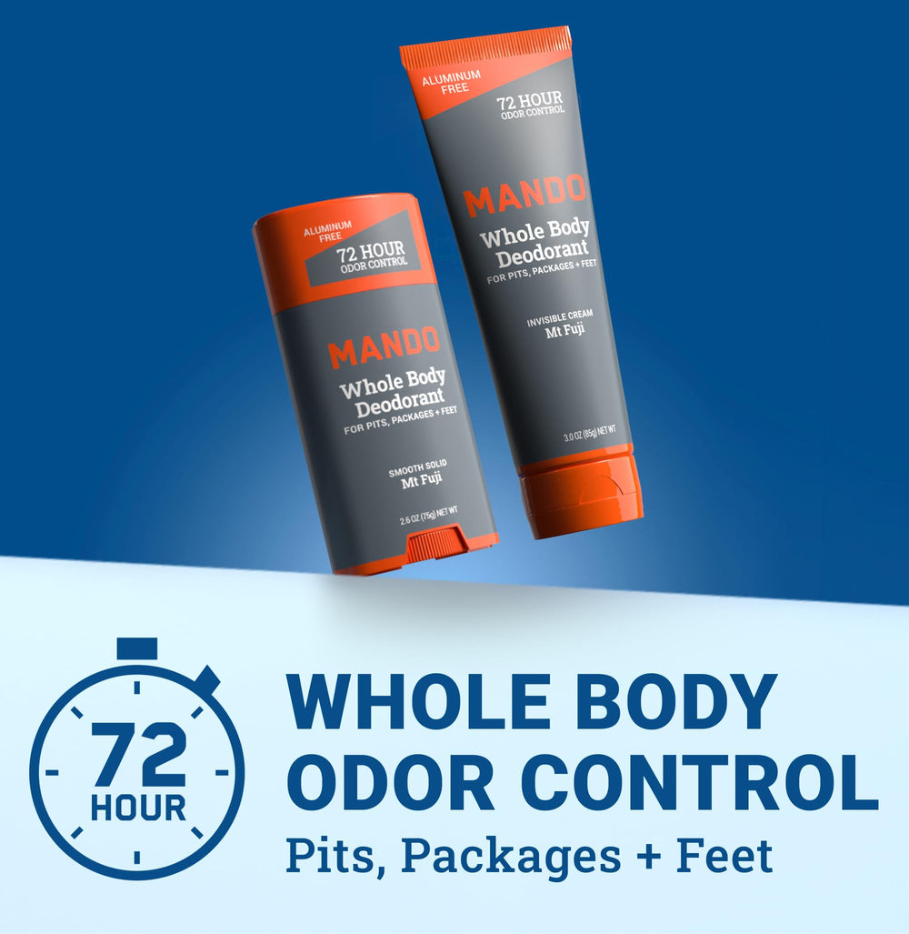 Mando odor control on underarm area during activity.