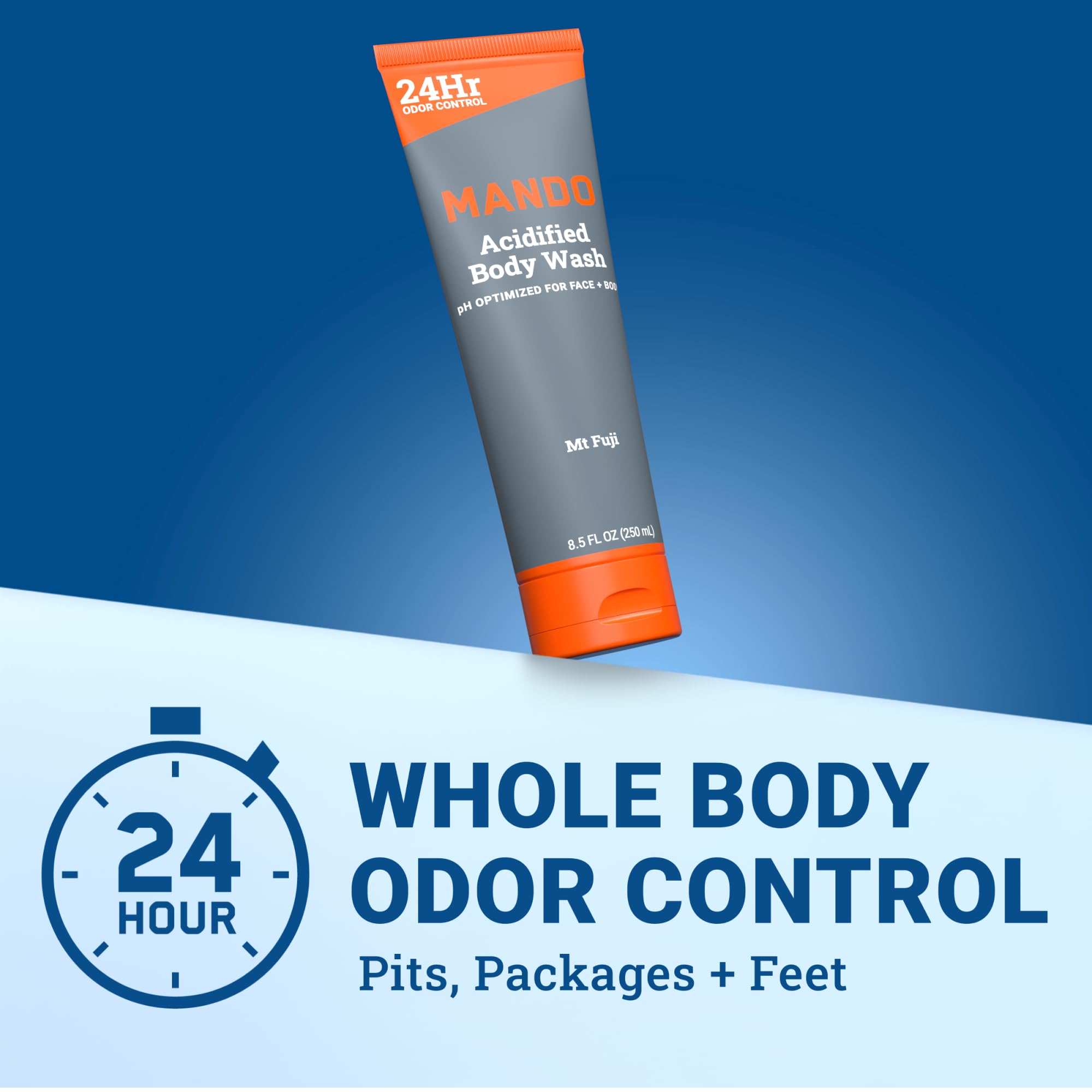 Close-up foamy lather from Mando Odor Shield Body Wash