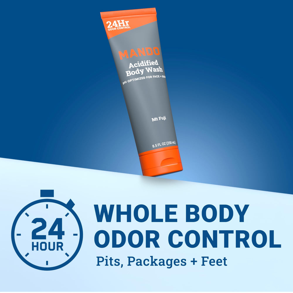 Close-up foamy lather from Mando Odor Shield Body Wash
