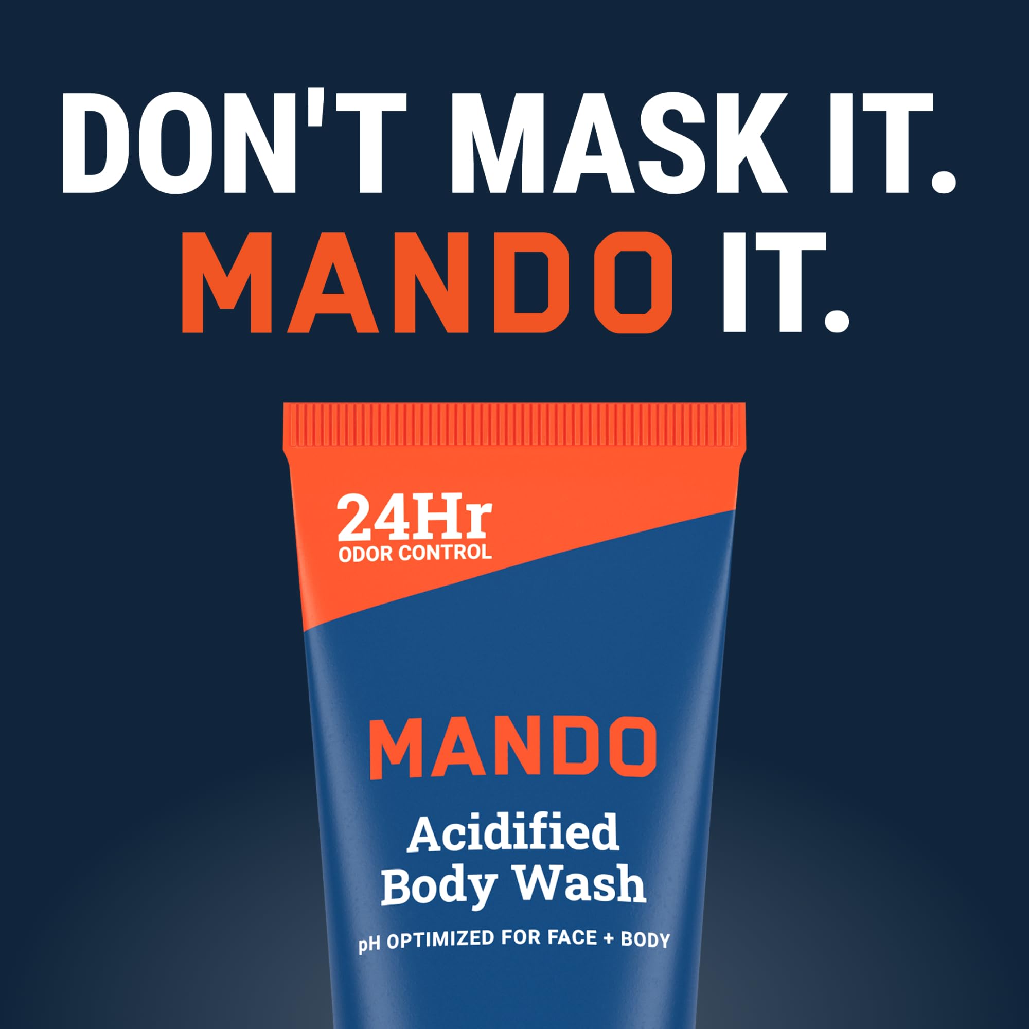 Ingredient list of Mando Odor Shield Body Wash highlighted