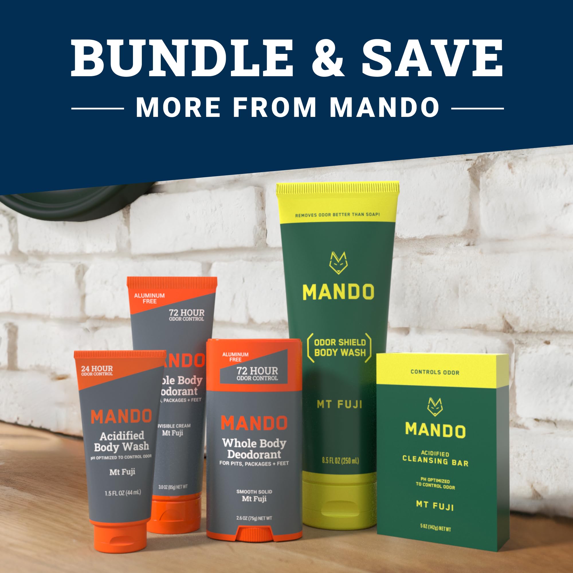 Mando Odor Shield Body Wash showcases skin-safe formula