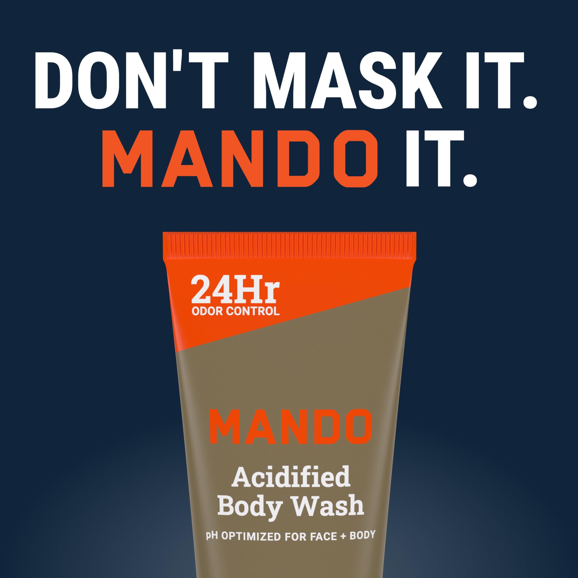 Mando Odor Shield use under shower demonstrating cleansing step