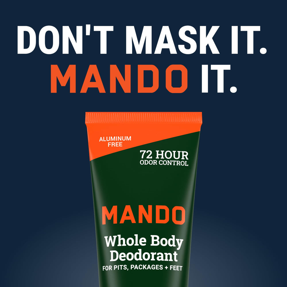 Mando Clover Woods pack of 2 tubes with scent label and branding.