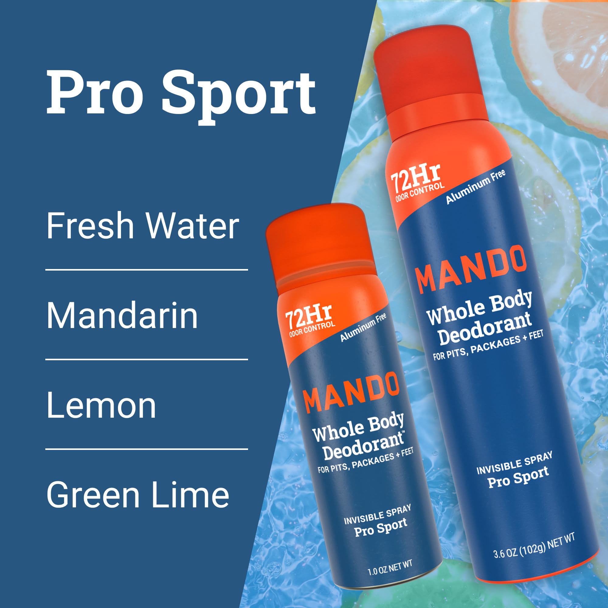 Mando PREodorant science badge signaling pH-optimized odor prevention.
