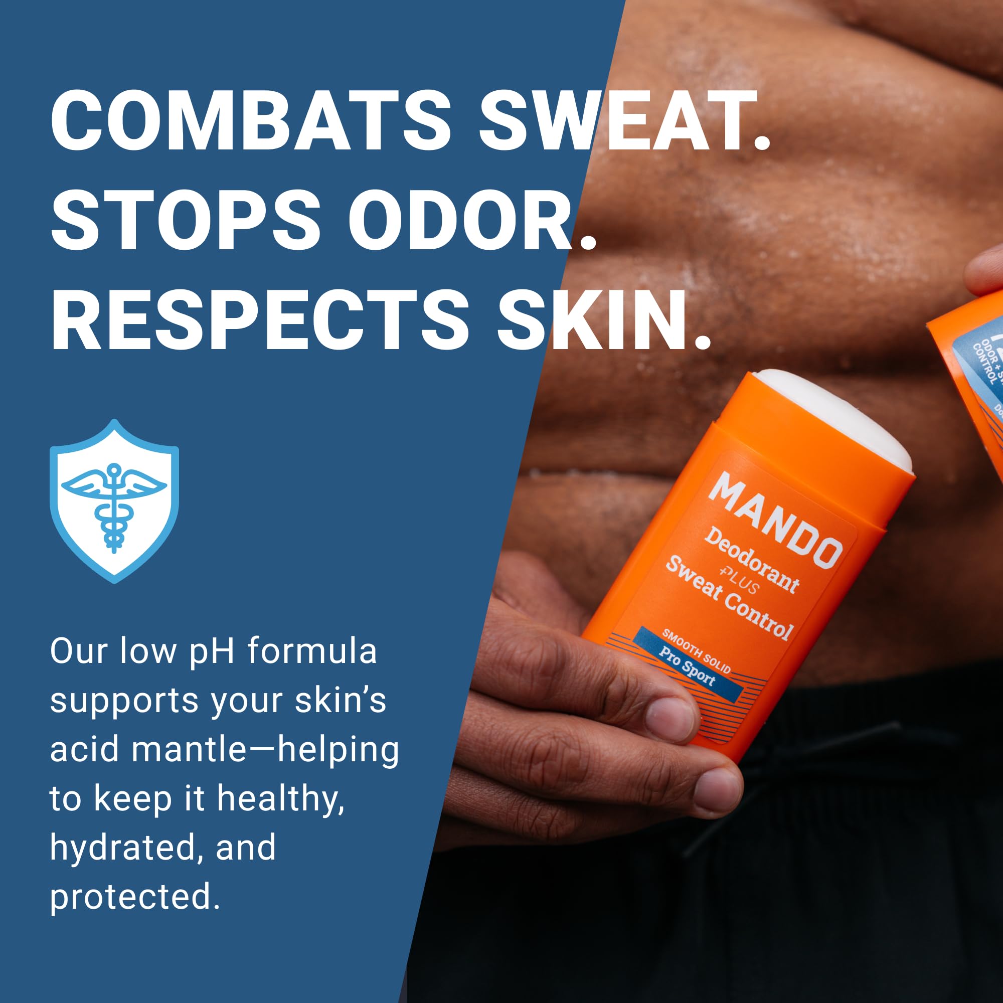 Mando Pro Sport skin-safe ingredients detail for sensitive skin users.