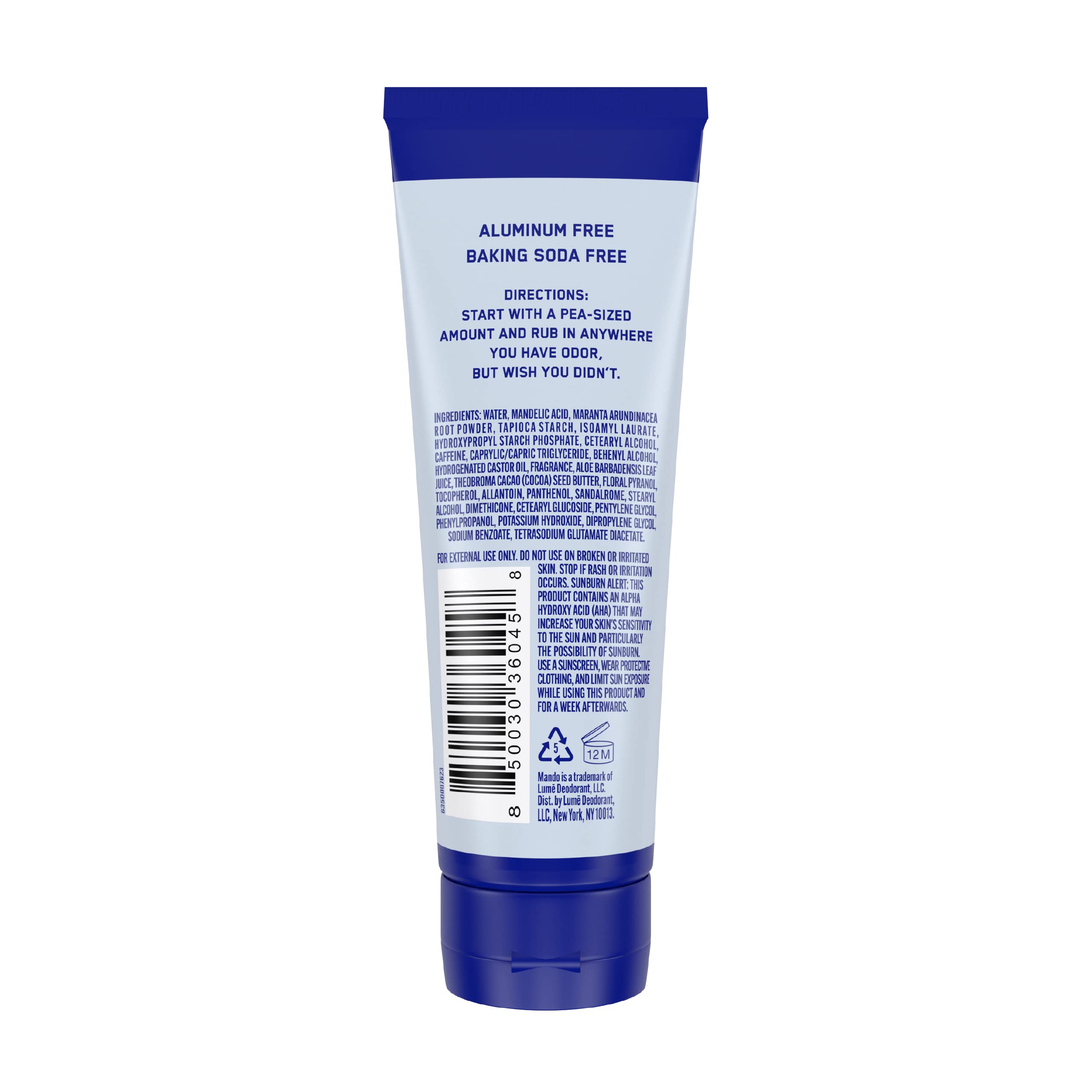 Texture crème invisible de Mando Pro Sport, application rapide et efficace.