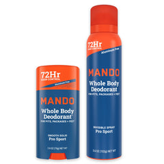 Mando solid-stick application demonstrates targeted odor control for daily use.