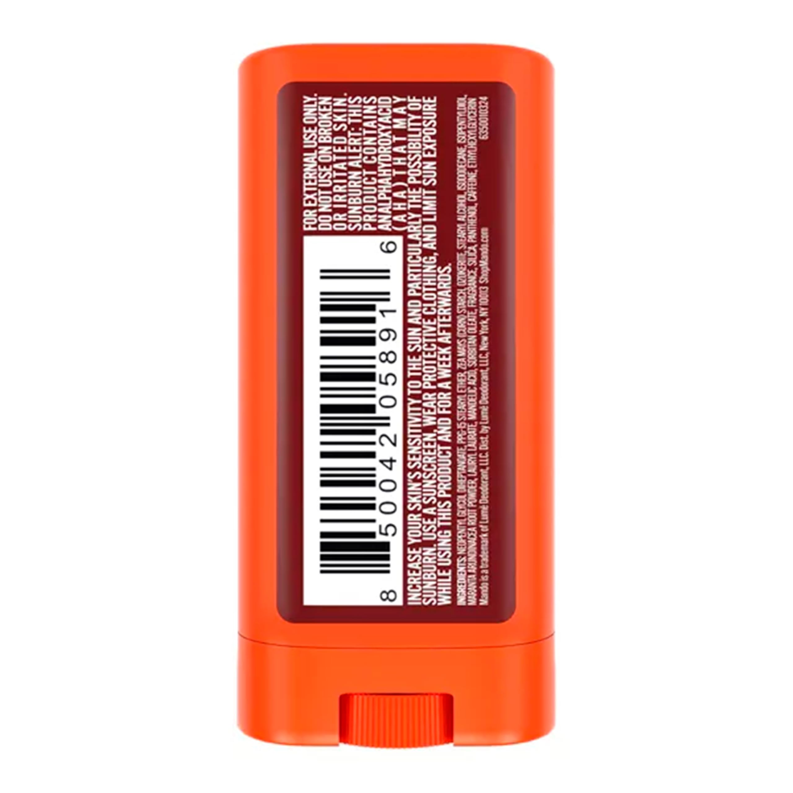 Packaging label highlights aluminum-free and hypoallergenic formula.