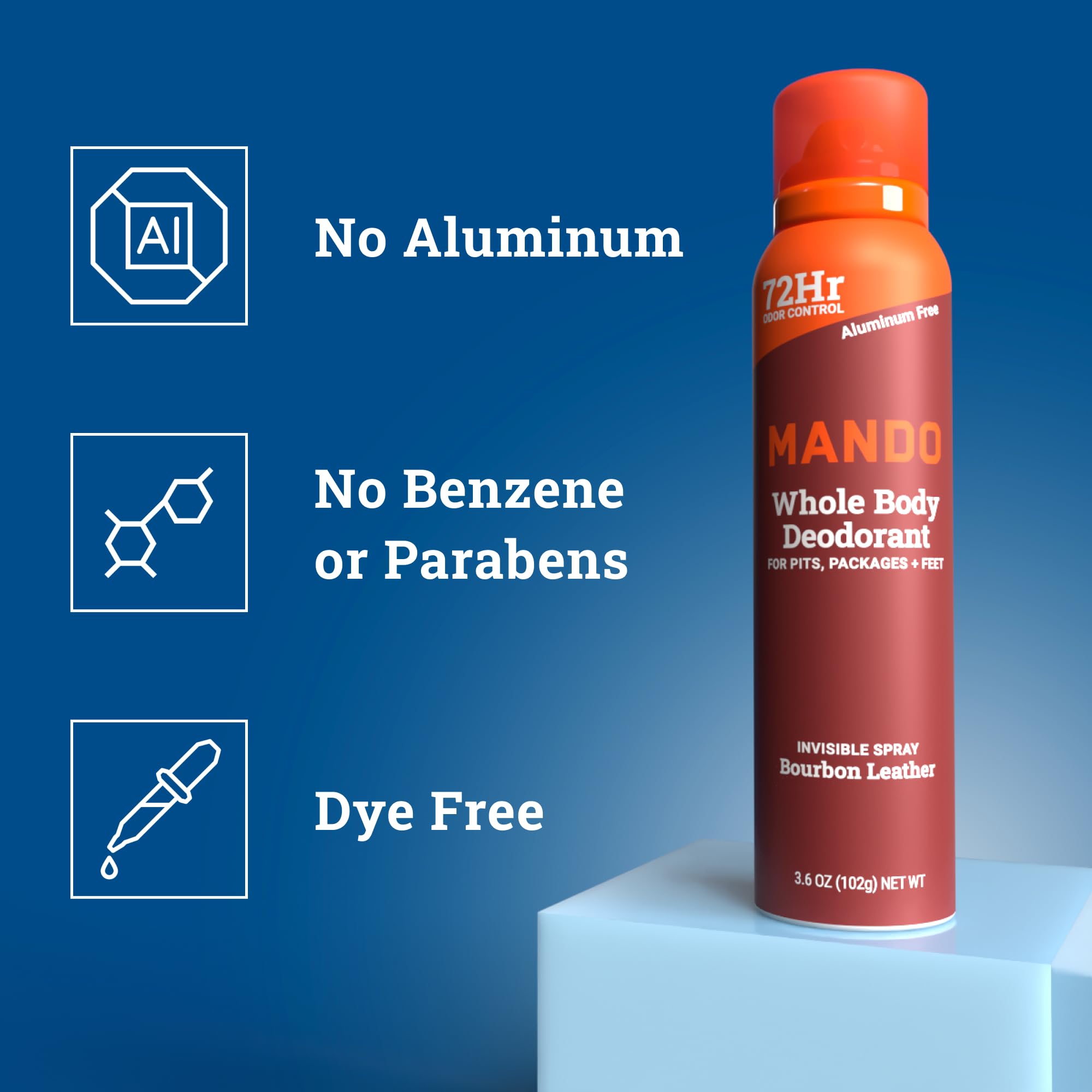 Aluminum-free and benzene-free Mando deodorant.