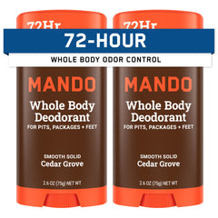 Mando Cedar Grove 2-pack pack shot for all-day odor control