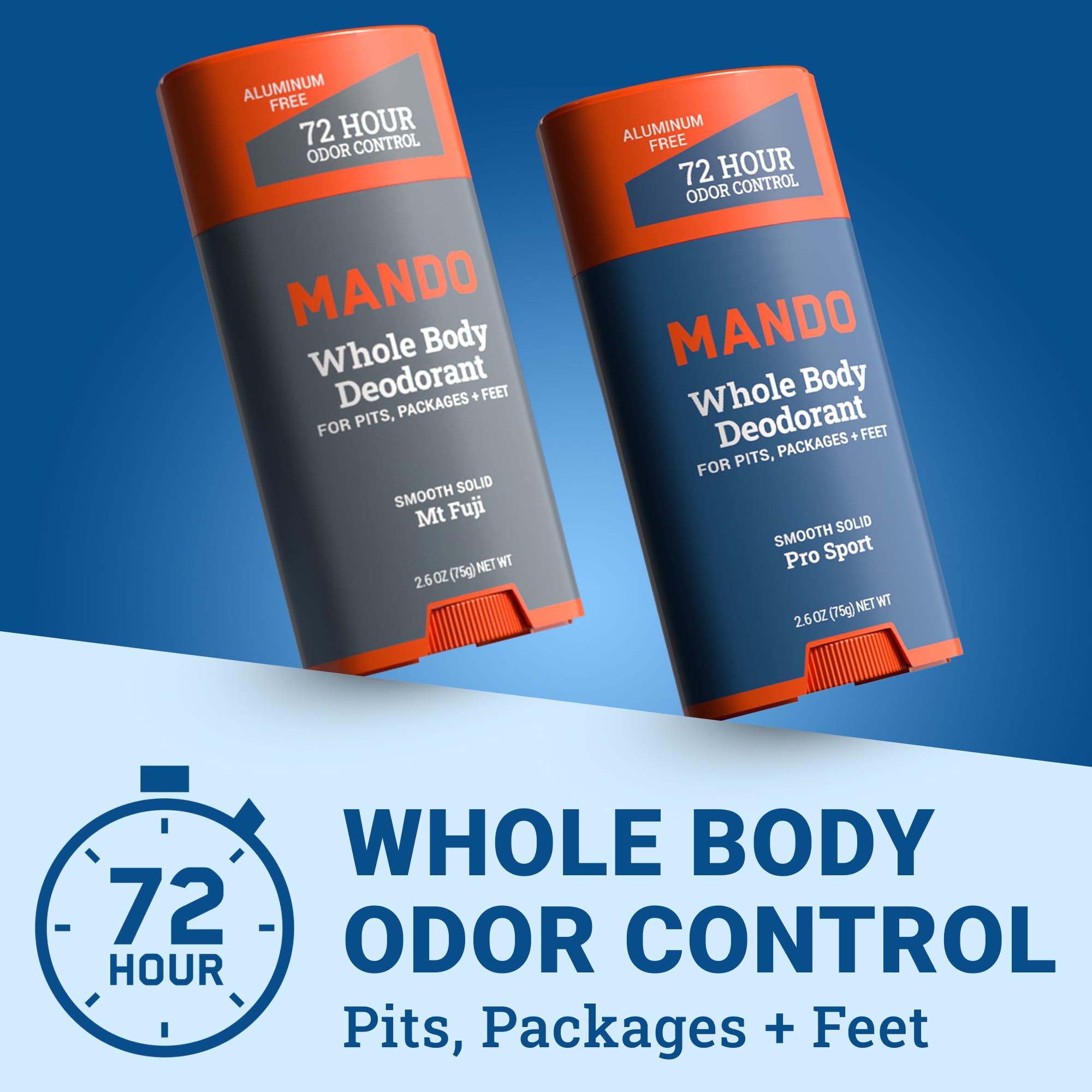 Mando Mt Fuji stick close-up highlights smooth solid texture for easy application.