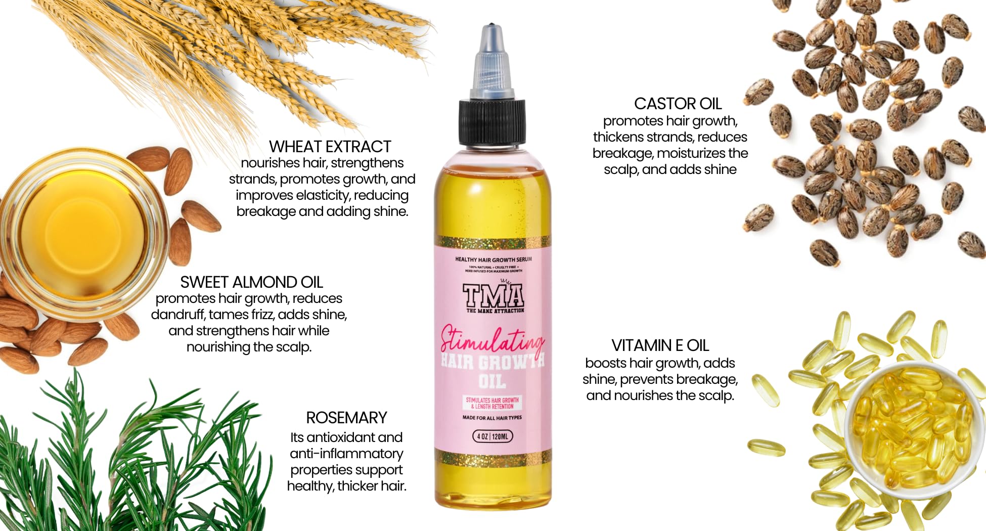 The Mane Attraction hair oil scalp massage demonstrates soothing nourishment and follicle care.