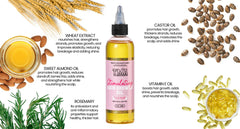 The Mane Attraction hair oil scalp massage demonstrates soothing nourishment and follicle care.