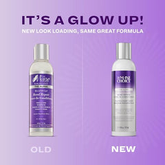 Applying The Mane Choice Alpha Recoil Leave-In through curls for defined waves