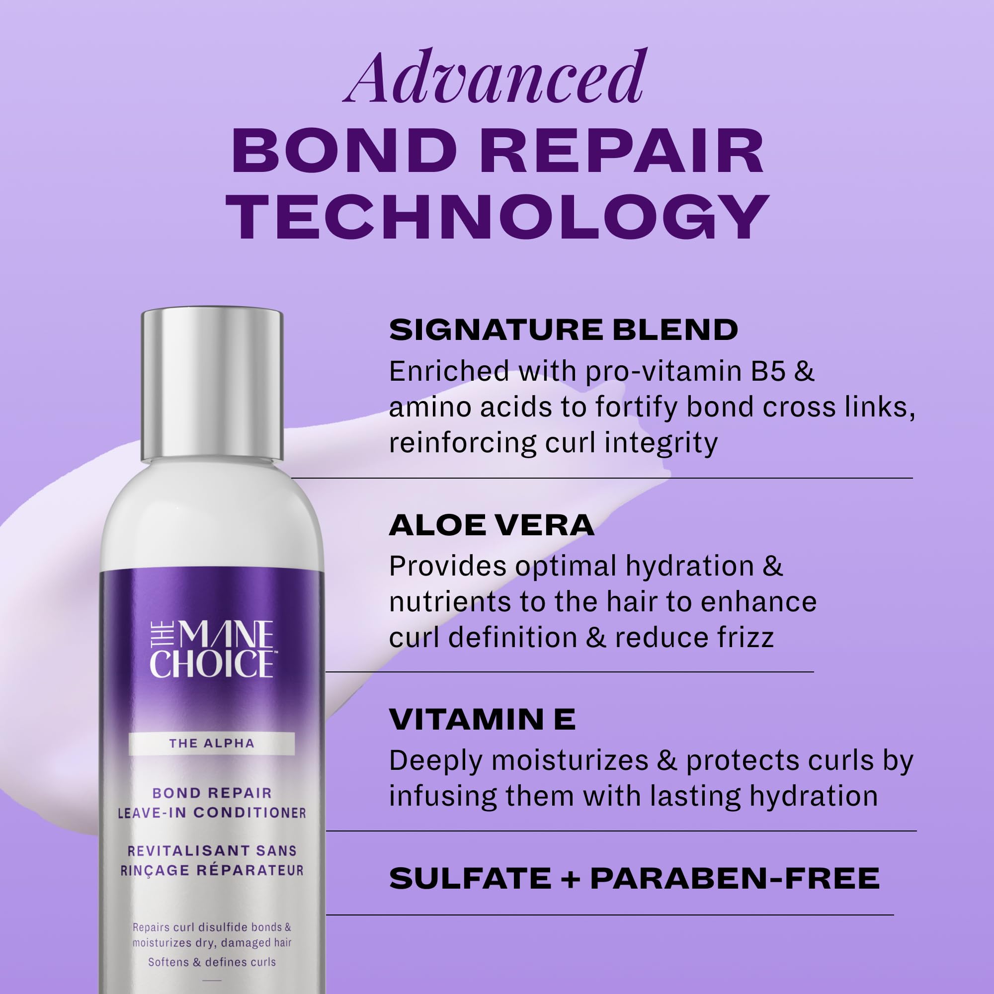 The Mane Choice Alpha Recoil Leave-In showing frizz reduction on curls