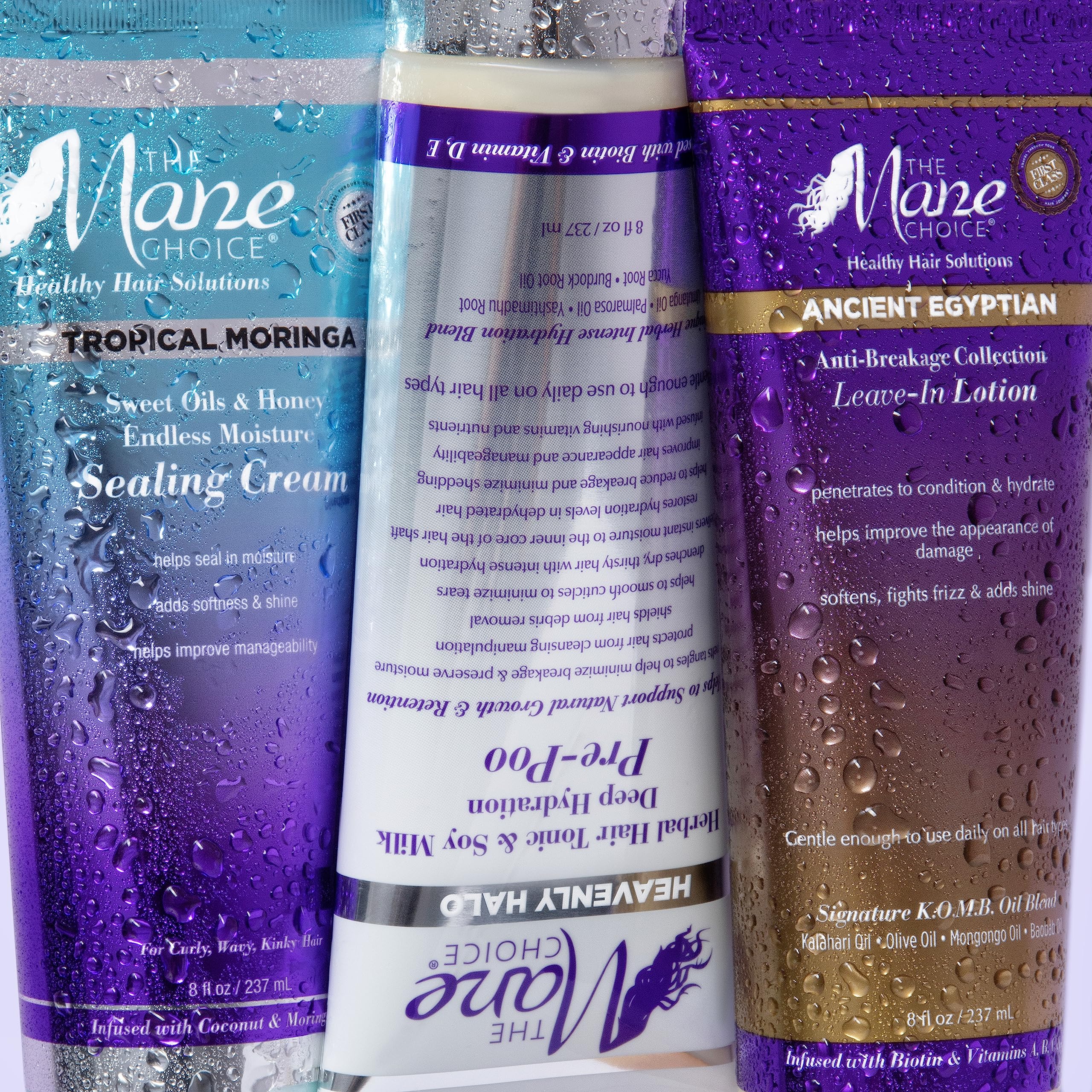 The Mane Choice luxurious cream texture hints at a pampering routine for radiant curls.