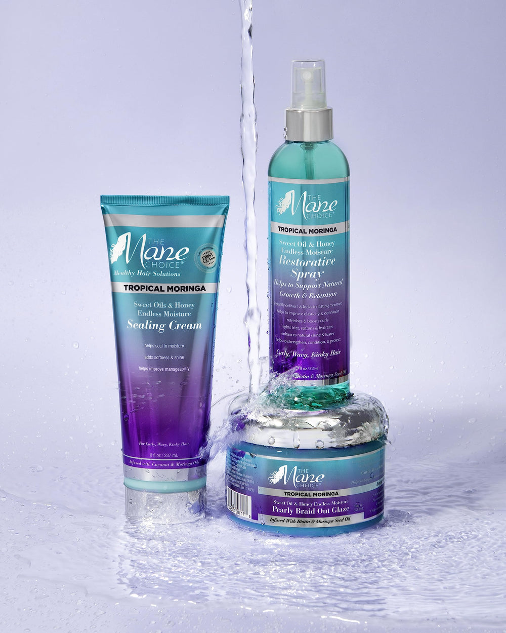 The Mane Choice sealing cream demonstrates long-lasting hydration for textured hair.