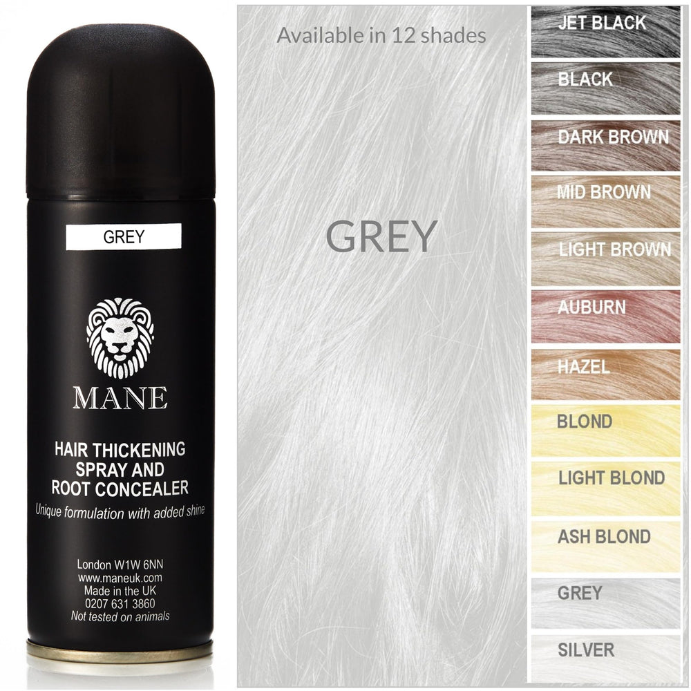 MANE fiber spray nozzle closeup for precise, mess-free application