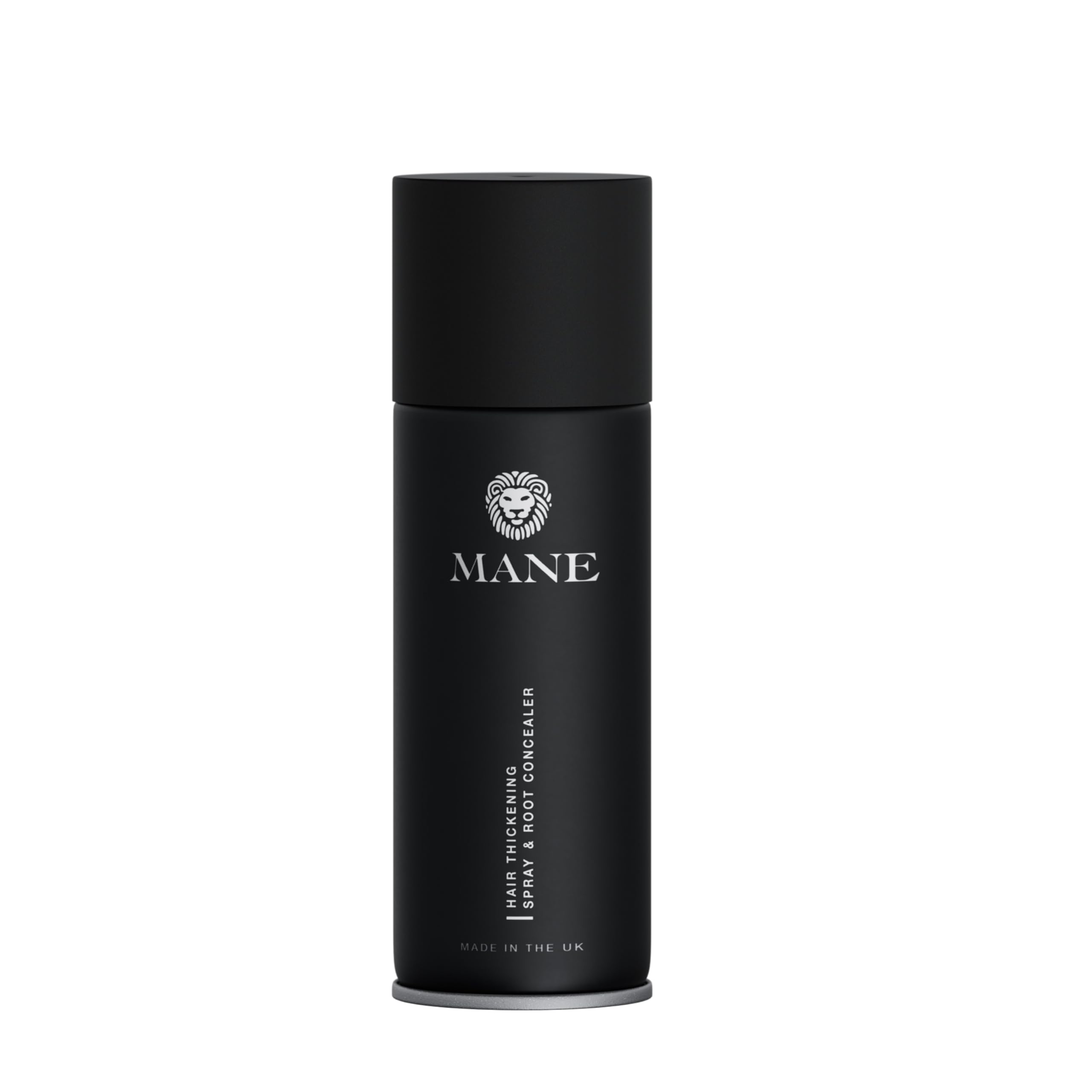 MANE Hair Thickening Fiber Spray 100ml in dark brown bottle for fuller-looking hair.