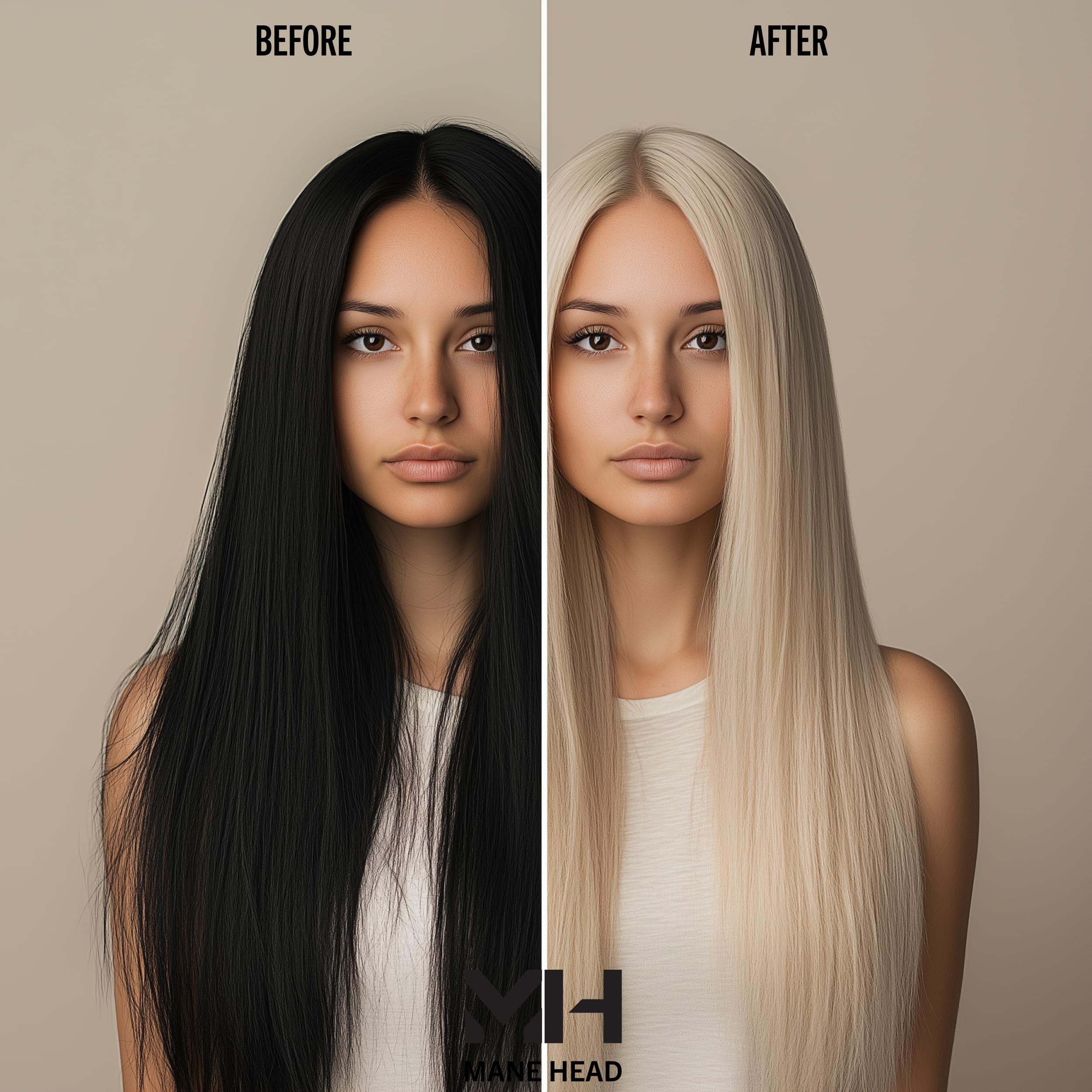 MANE HEAD blue premium bleach powder enables platinum-blond possibilities with professional-grade lift.