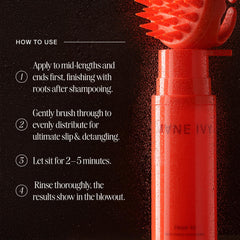 MANE IVY Finish Me dispenser close-up emphasizes precise dosing and minimal waste