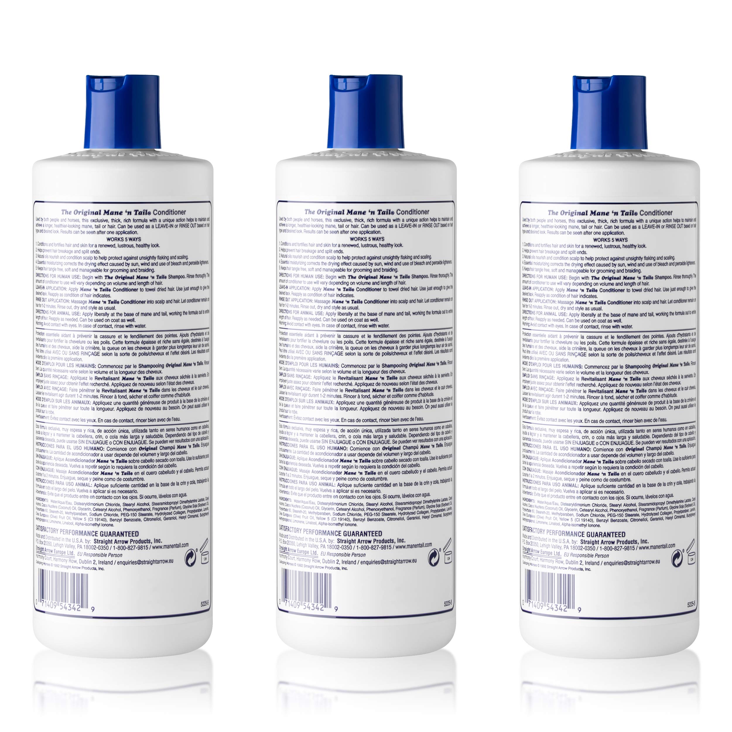 Close-up of Mane 'n Tail conditioner pump for easy application and detangling.