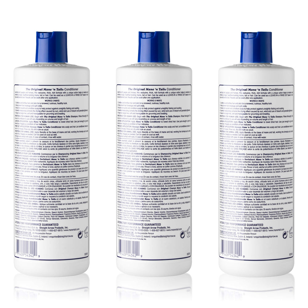Close-up of Mane 'n Tail conditioner pump for easy application and detangling.