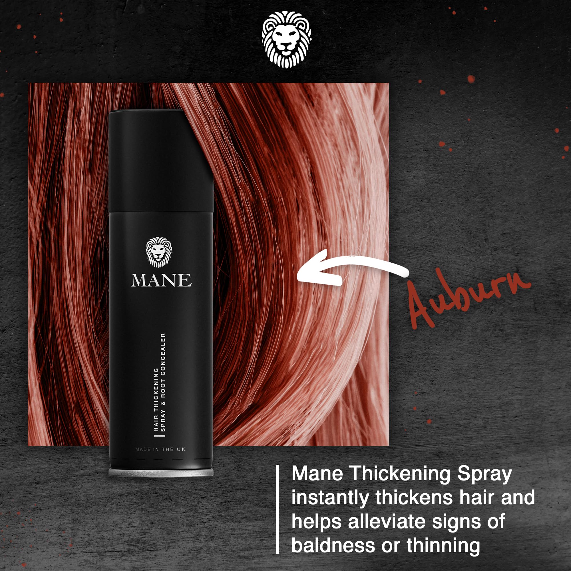 Mane Root Touch-Up Auburn color swatch for seamless color matching and natural look.