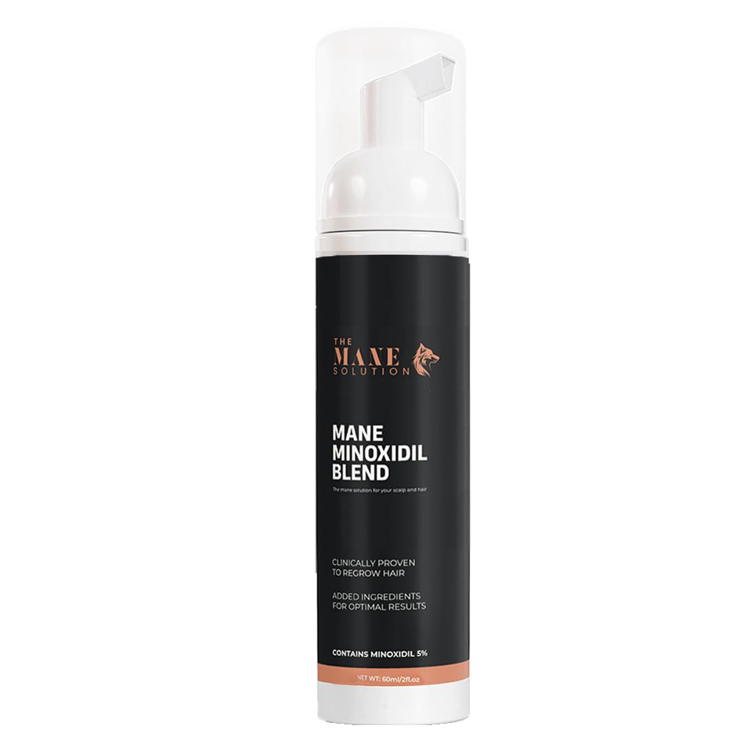 The Mane Solution Mane Minoxidil Blend Foam cap enables easy, mess-free application.