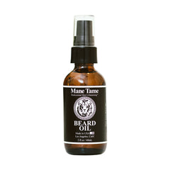 MANE TAME Beard Oil amber bottle ready for daily conditioning.