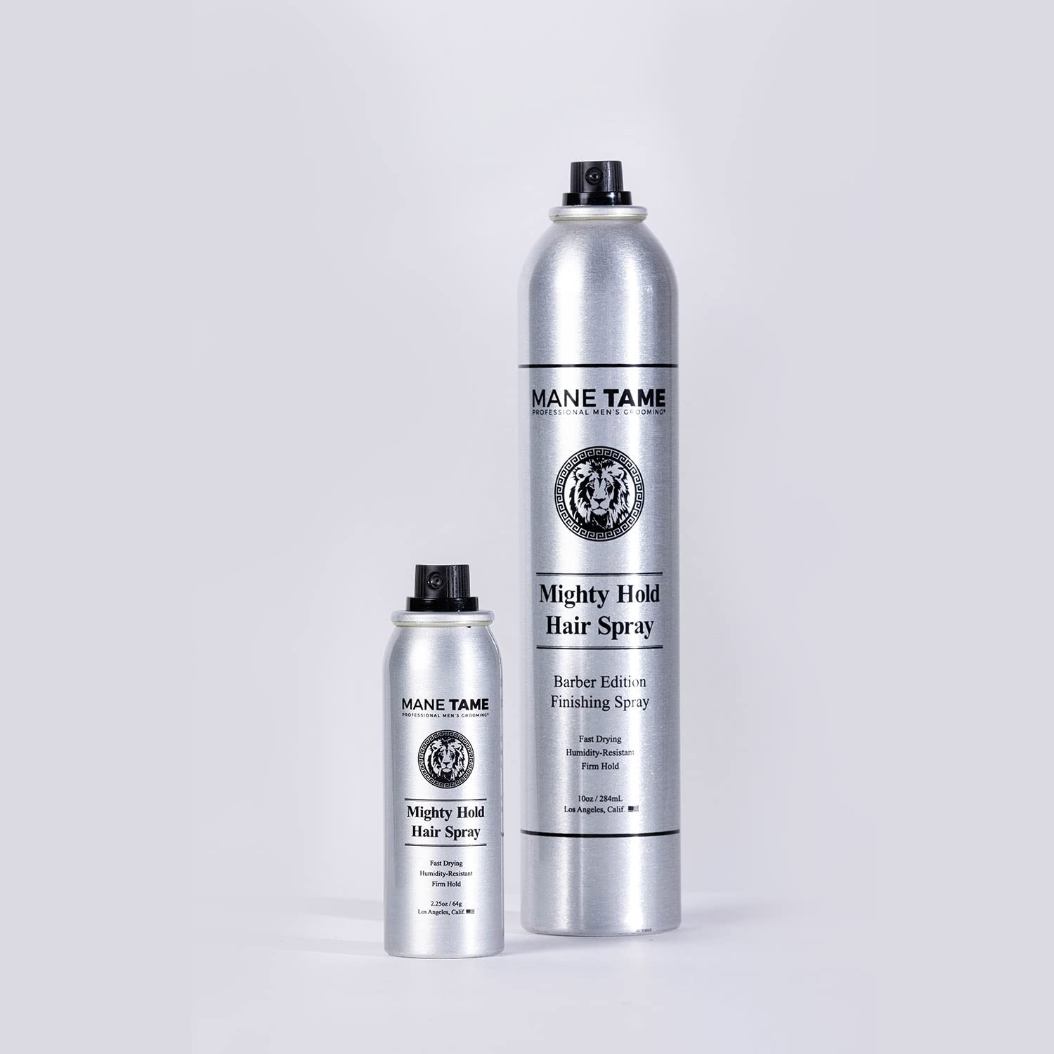 Mane Tame Quick-dry spray mist delivers instant set without stiffness.