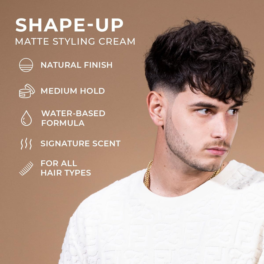 Mane Tame Shape-Up Matte Styling Cream close-up highlights natural texture.
