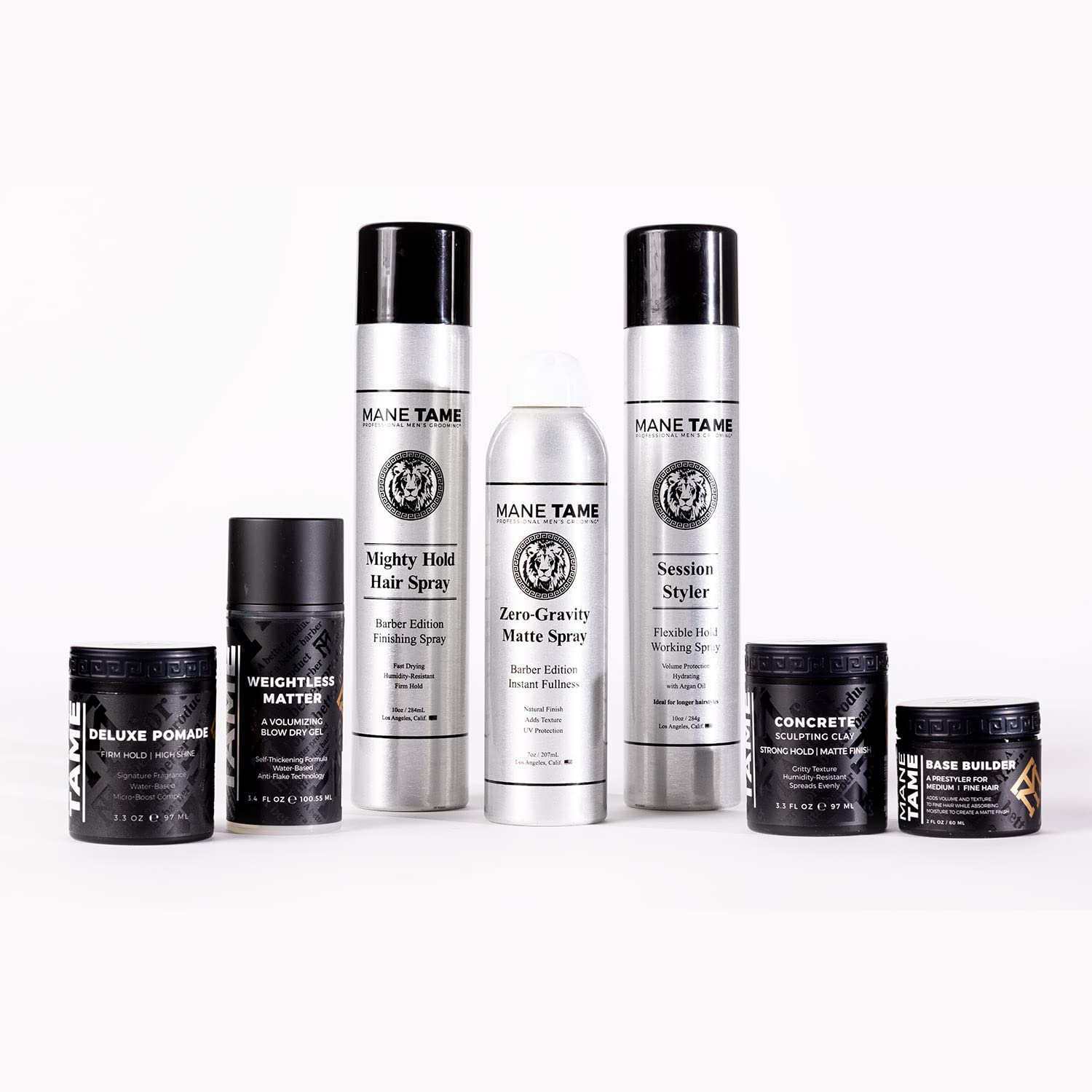 Mane Tame Weightless Matter professional styling scene highlighting quick, flake-free results.