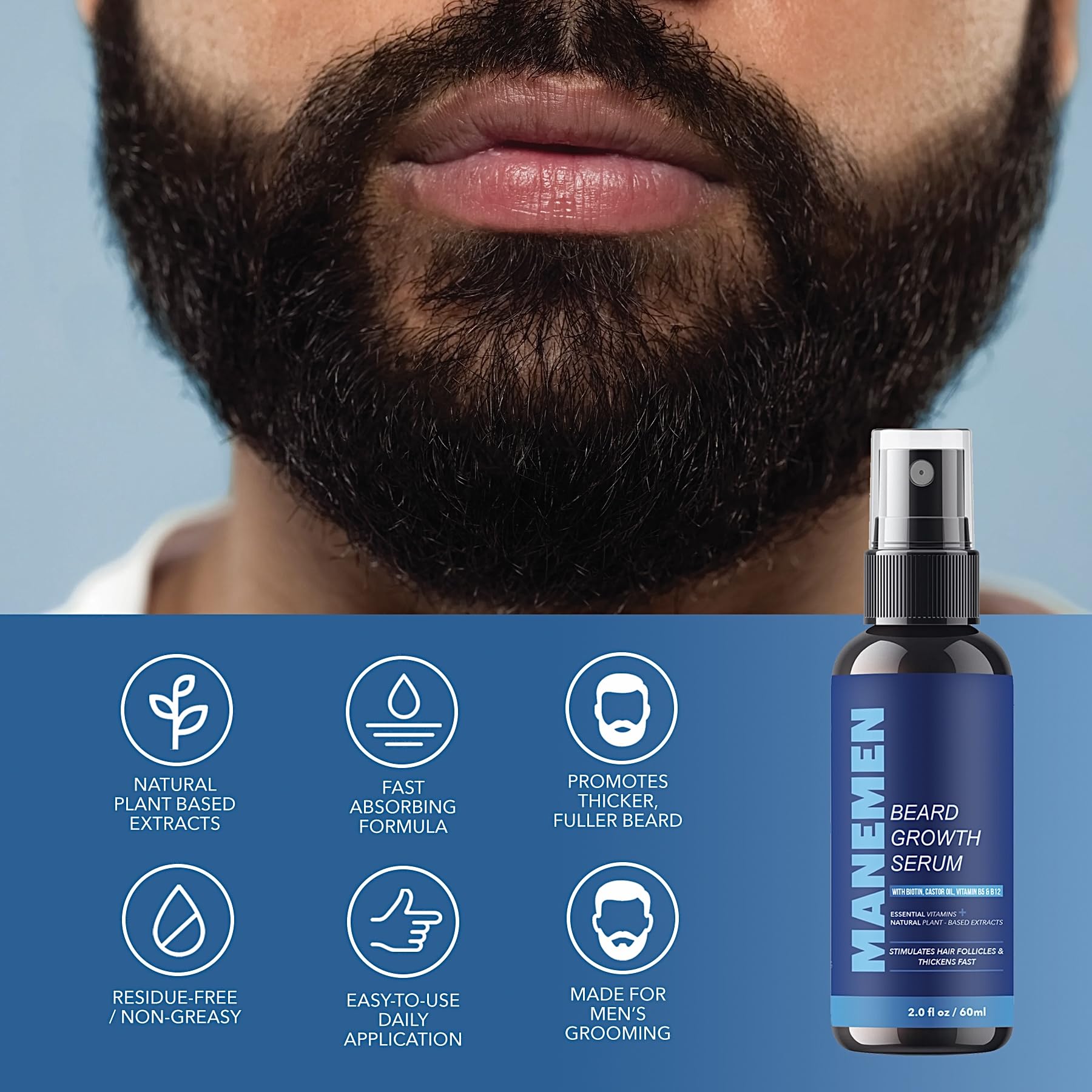 MANEMEN biotin pumpkin-seed ingredients highlight follicle-supporting components.