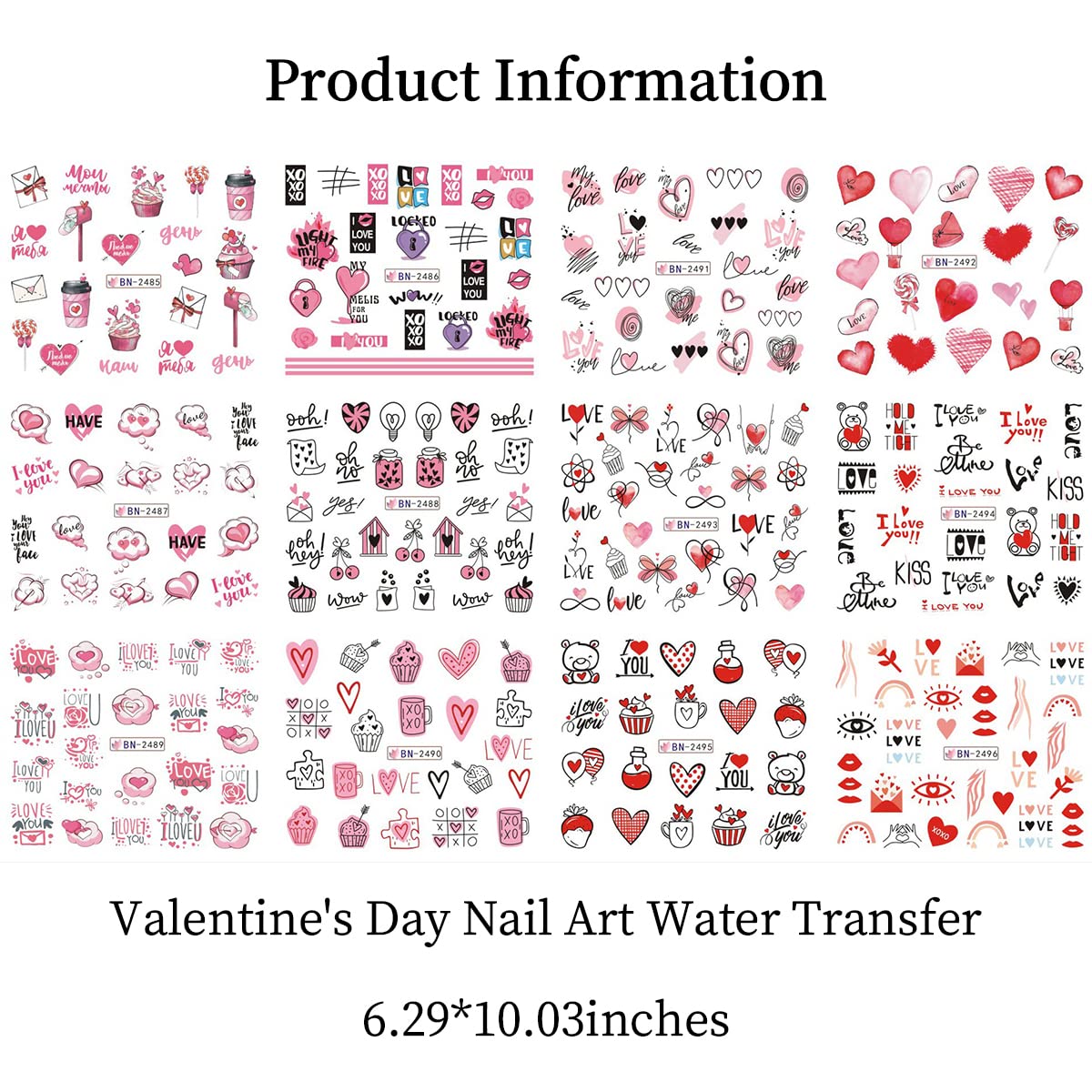 Mangoit nail stickers set includes twelve designs for versatile looks.