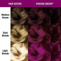 MANIC PANIC Classic Fuschia Shock on pre-lightened hair example