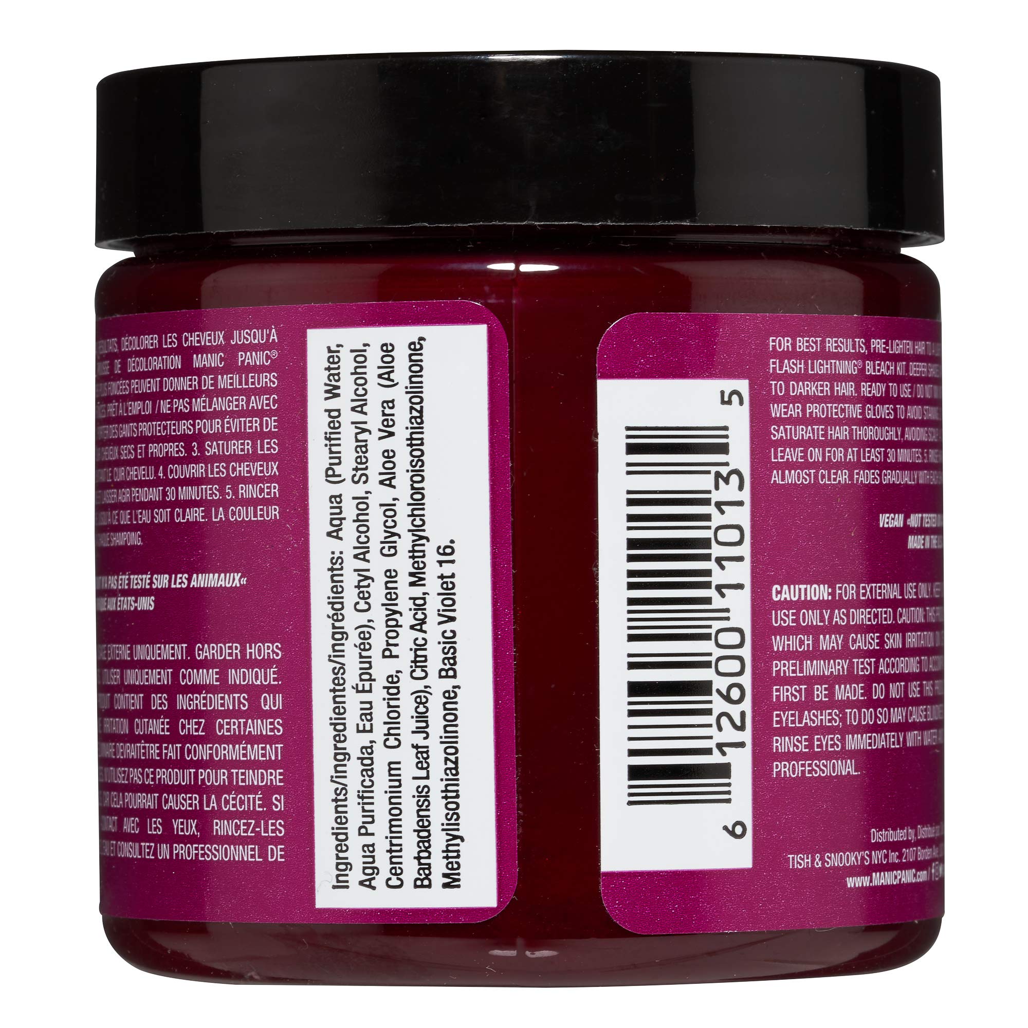 Swatches showing deep pink pigment options for MANIC PANIC Classic Fuschia Shock