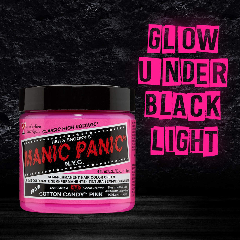 MANIC PANIC Cotton Candy Pink creamy formula for even coverage