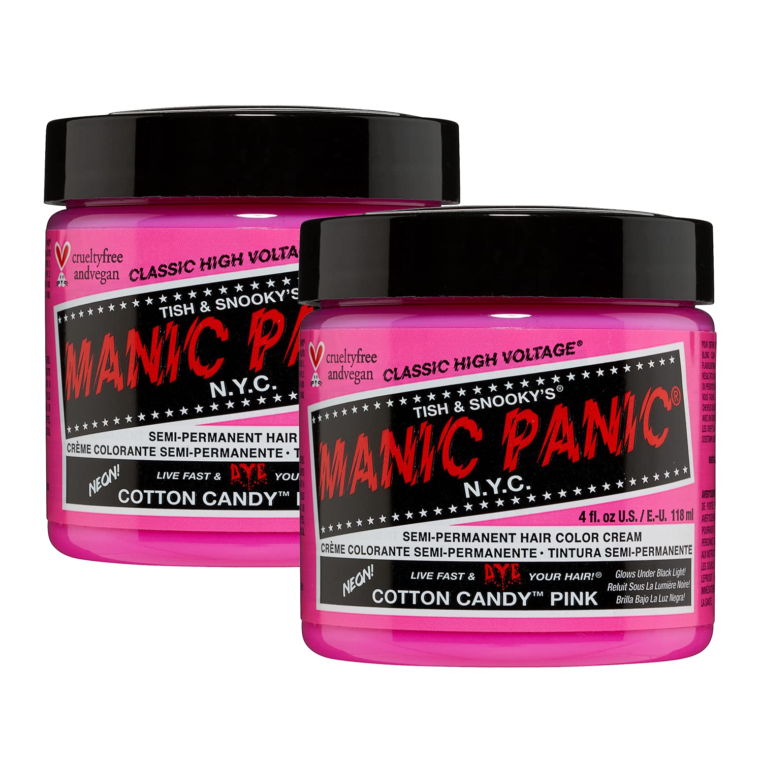 MANIC PANIC Cotton Candy Pink color tube for vibrant shade