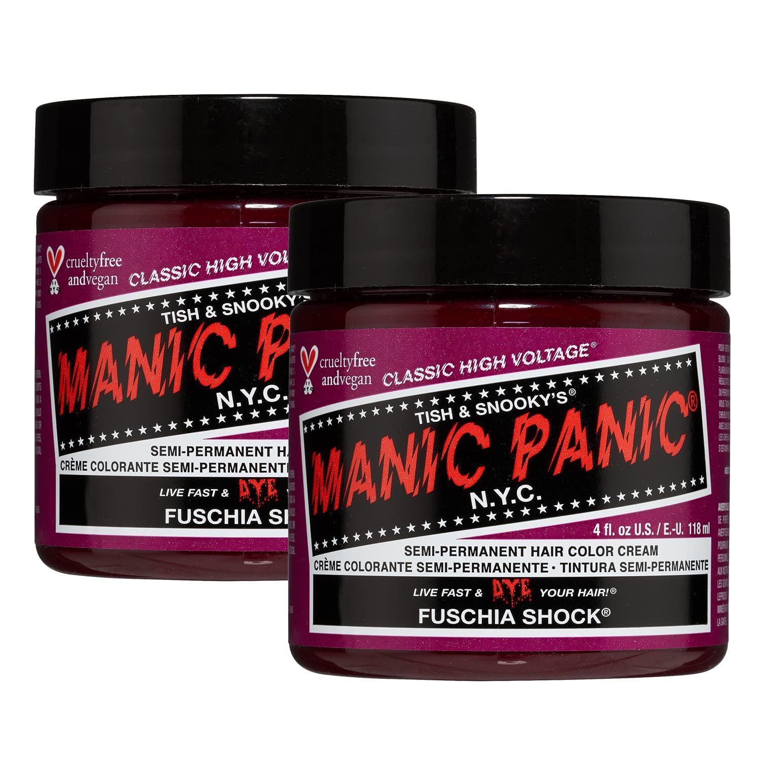 MANIC PANIC Fuschia Shock bottle showing vibrant color preview for inspiration