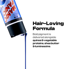 MANIC PANIC Love Color Purple Rose conditioner highlights quinoa and shea butter nourishment.