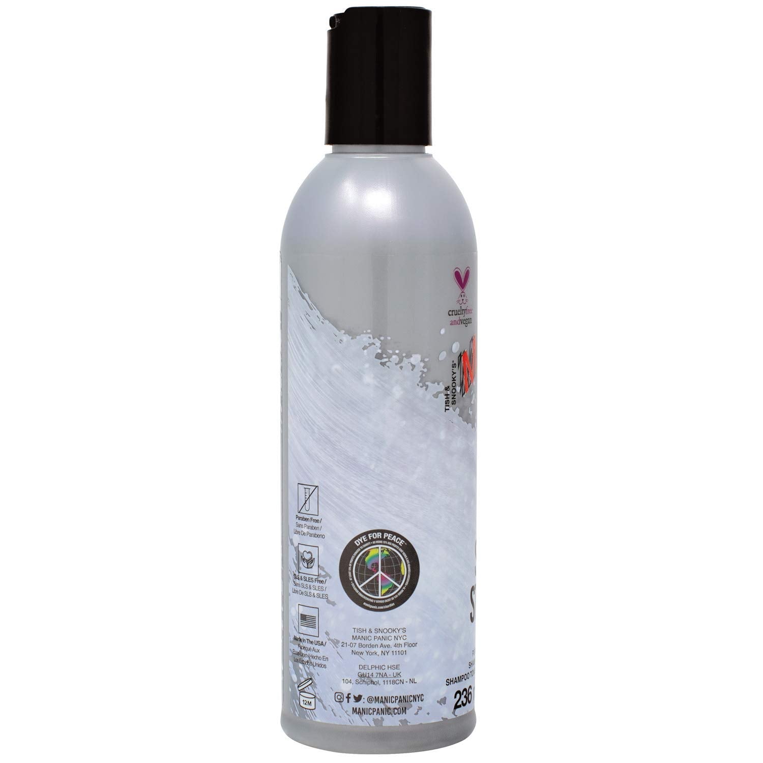 MANIC PANIC Silver Stiletto Shampoo color-tone focus showing cool-toned results